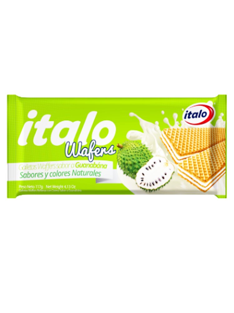 GALLETA ITALO WAFER X 117 GR GUANABANA