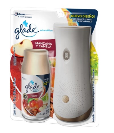 AMBIENTADOR GLADE AUTOMA ELECTI X 270 ML MANZANA CANELA