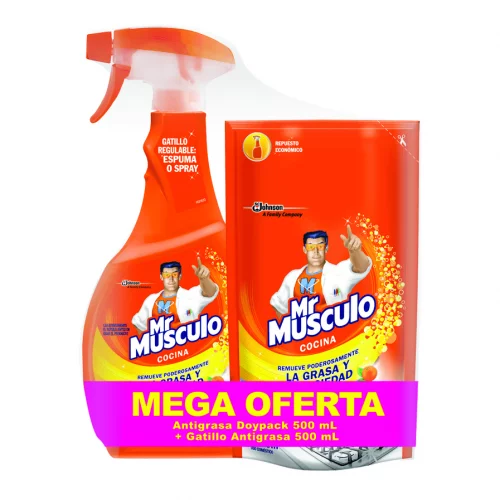 DESENGRASANTE MR MUSCULO COCINA GATILLO X 500 ML NARANJ +DP