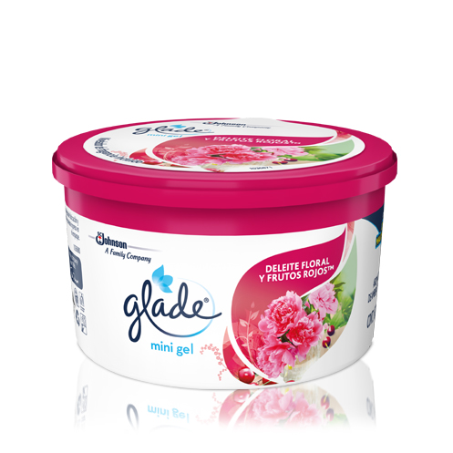 AMBIENTADOR GLADE GEL X 70 GR ALEGRIA FLORAL FRUTOS ROJOS