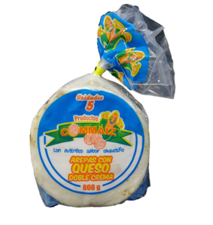 AREPA COMMAIZ QUESO DOBLE CREMA X 800GR 5U