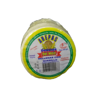 AREPA DELIMAIZ QUESILLO X 500GR 5U
