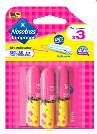 TAMPONES NOSOTRAS X 3 UND REGULAR