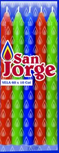 VELAS SAN JORGE COLORES MEDIANA X 10U COL-2