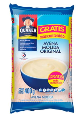 AVENA QUAKER MOLIDA X 400 GR