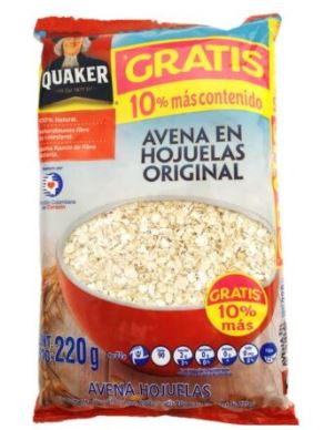 AVENA QUAKER HOJUELA X 220/190 GR