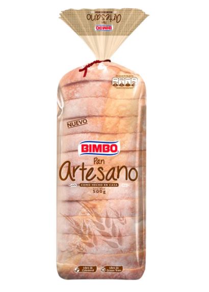 PAN TAJADO BIMBO ARTESANO MM X 500 GR