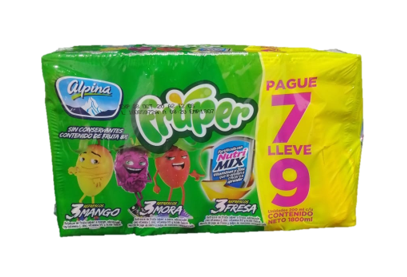 JUGO FRUPPER ALPINA CJ X 180/200  ML SURTIDO