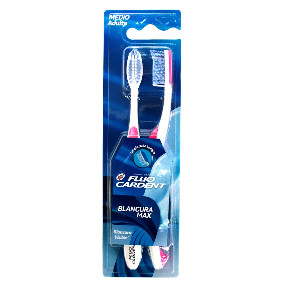 CEPILLO DENTAL FLUO CARDENT X 2 UND BLANCMAX