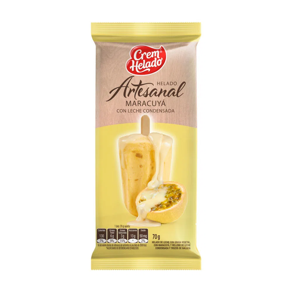 HELADO ARTESANAL X 70 GR MARACUYA