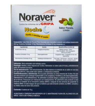 NORAVER GRIPA BEBIDA NOCHE 15 GR