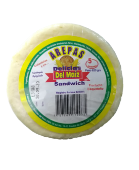 AREPA DELIMAIZ SANDWICH X 5U 620 GR
