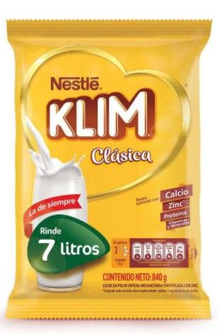 LECHE POLVO KLIM X 840 GR CLASICA FORTIFIC