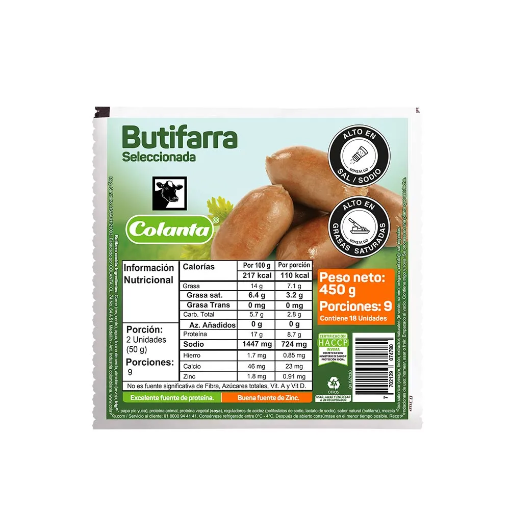 BUTIFARRA COLANTA X 450GR