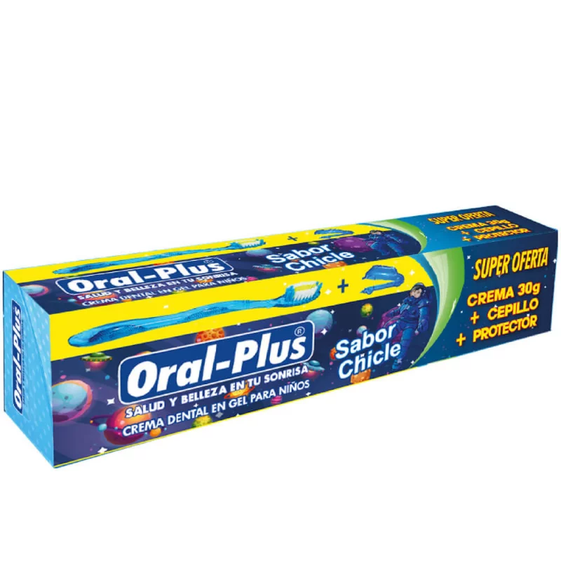 CREMA DENTAL ORAL PLUS X 30GR + CEP + PROTEC NIÑA FLEX