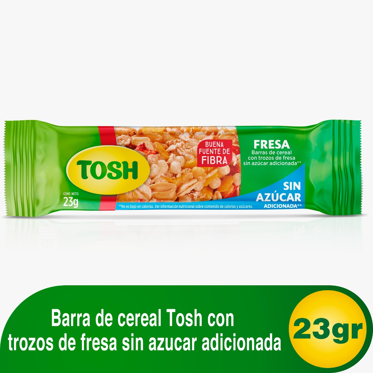 BARRA TOSH FRESA SIN AZUCAR X 23 GR