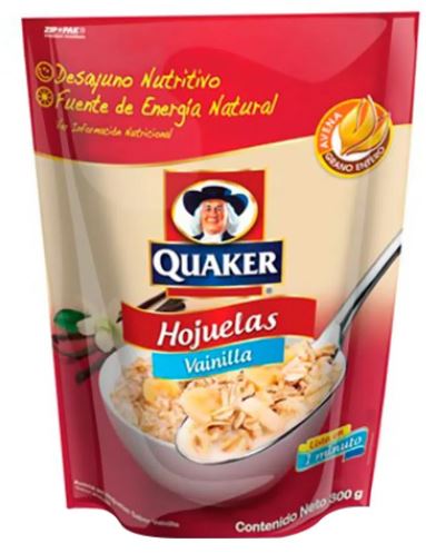 AVENA QUAKER HOJUELA X 300 GR VAINILLA