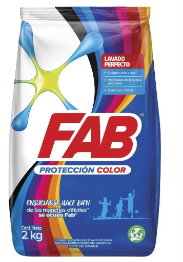 DETERGENTE FAB X 2000 GR ULTRA FLASH COLOR