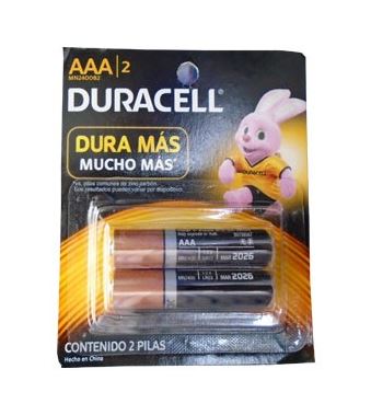 PILA DURACELL AAA2 PAR TARJETA