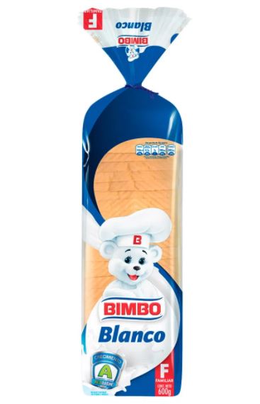 PAN TAJADO BIMBO BLANCO X 600 GR