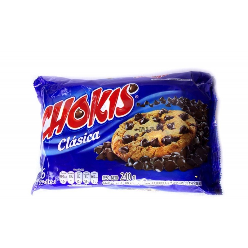 GALLETA CHOKYS CHIPAS X 6 UN 222 GR