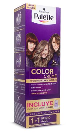TINTE CABELLO PALETTE 1-1 NEGRO AZUL