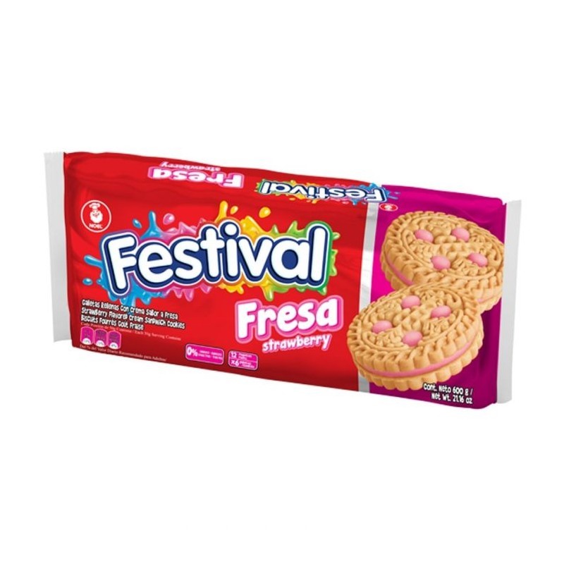 GALLETA FESTIVAL 12X6 FRESA