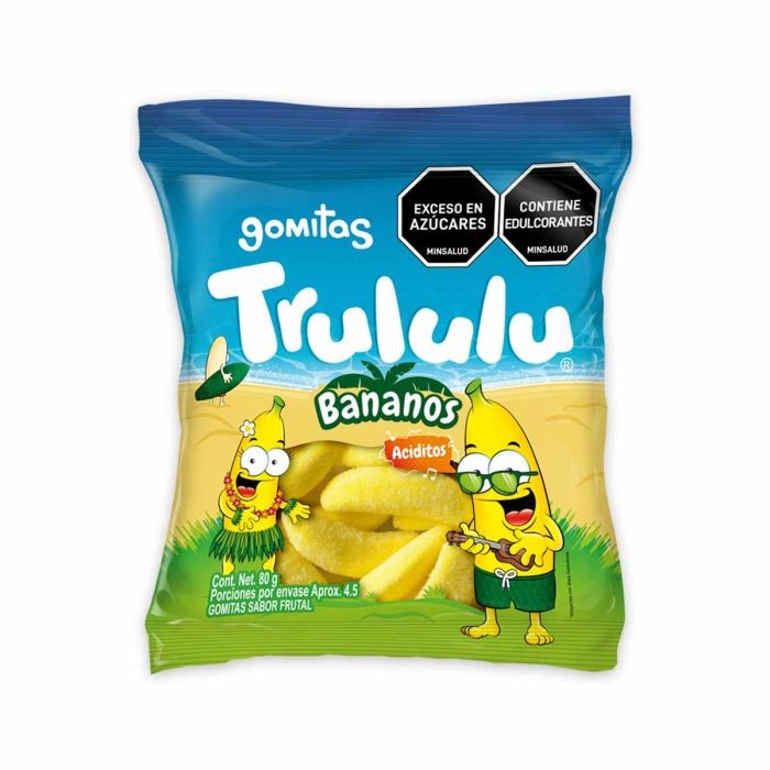 GOMAS TRULULU X 80 GR BANANOS ACIDITOS