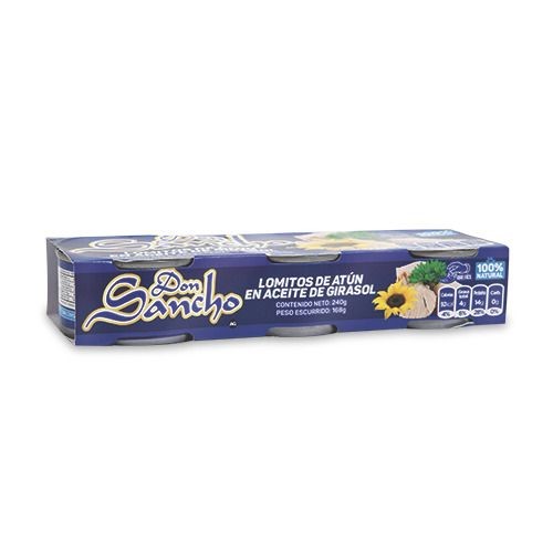ATUN SANCHO LOMO ACEITE GIRASOL X 3U 240G