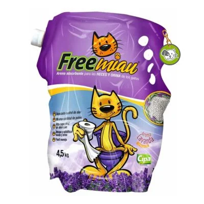 ARENA PARA GATOS FREEMIAU X 4.5 KILOS LAVANDA