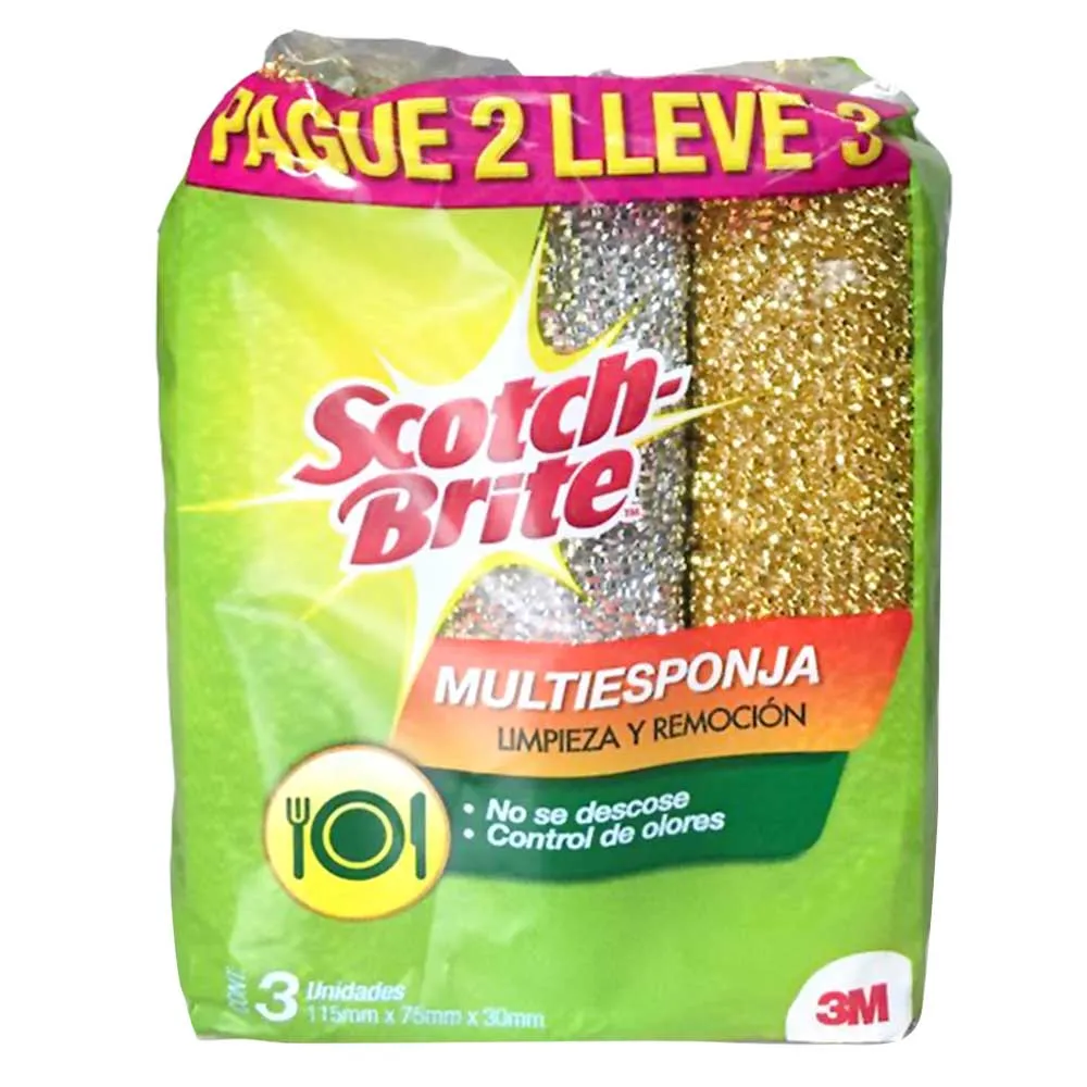 ESPONJA SCOTCH BRITE MULTIESPONJA 2X3 U