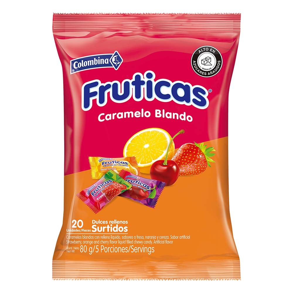 DULCE FRUTICAS COLOMBINA X 20 UN BLANDO