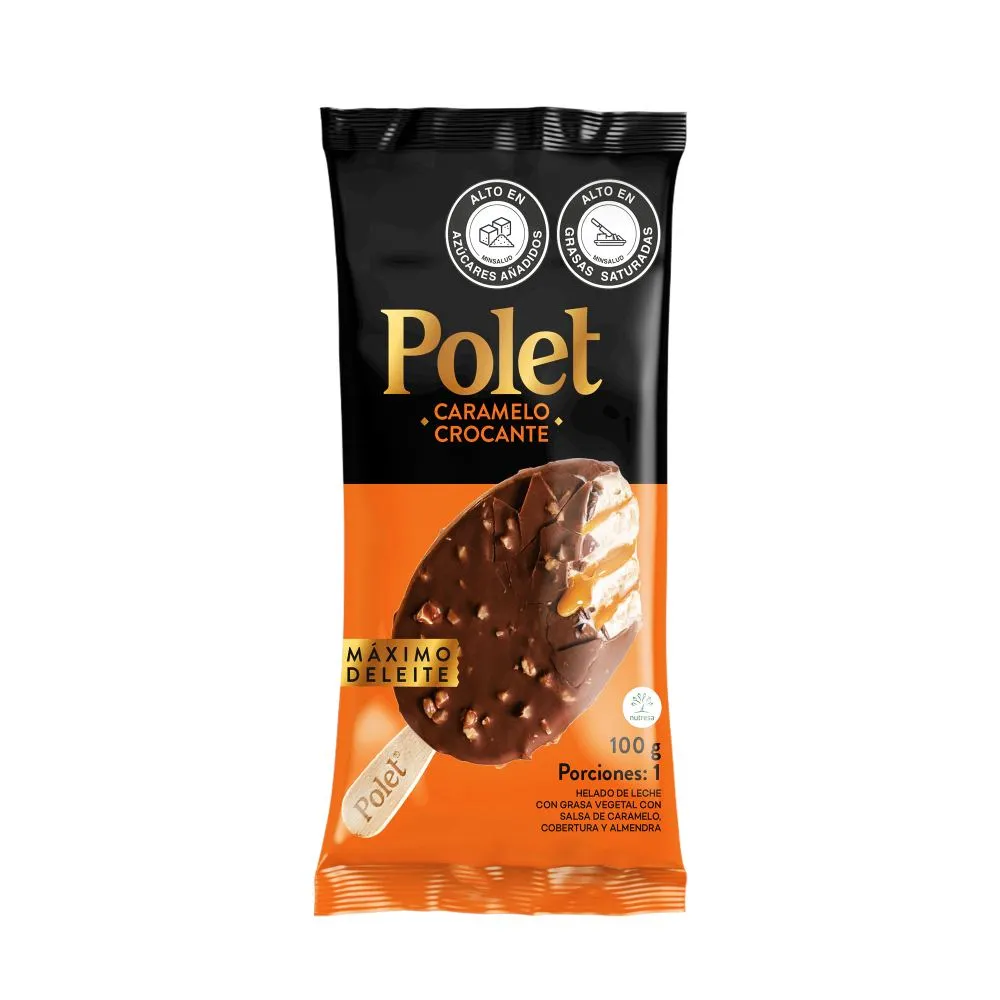 PALETA POLET X 90 GR CARAMELO CROCANTE