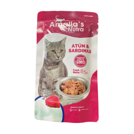 CONC AMALIA´S NUTRA X 85 GR CAT ATUN & SARDINAS
