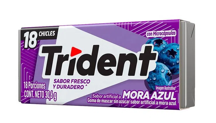 CHICLE TRIDENT VUP X 30.6 GR 18S MORA AZUL