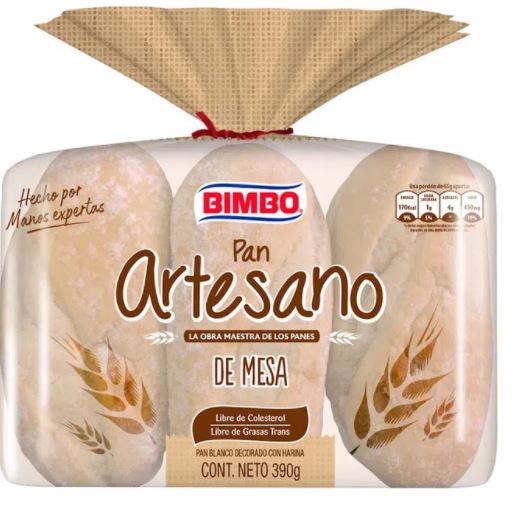 PAN BIMBO ARTESANO DE MESA X 390 GR 6U