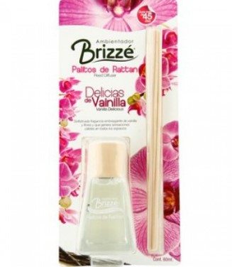 AMBIENTADOR BRIZZE PALITO RATTAN X 60 ML VAINILLA