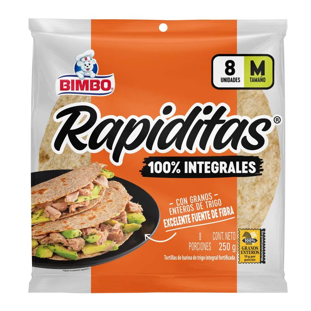 TORTILLA BIMBO INTEGRAL X 250 GR