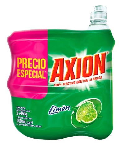 LAVA LOZA AXION X 425 GR 2 U + AXION LIQUIDO X 400 ML