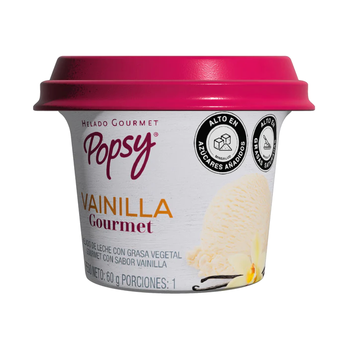 HELADO POPSY VASO 60 GR. VAINILLA GOURMET