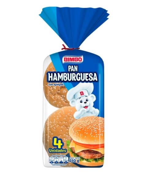 PAN HAMBURGUESA BIMBO MINI X 4U 210G