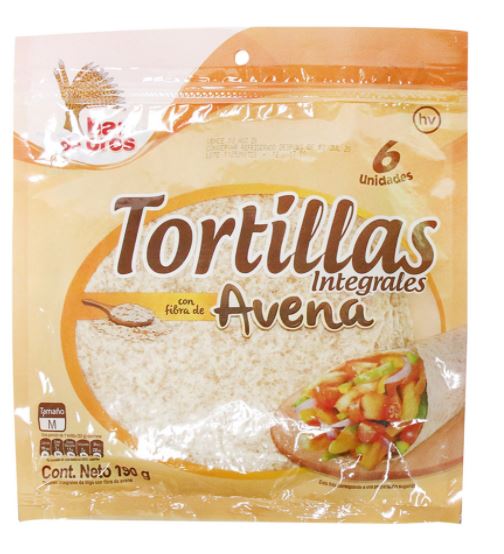 TORTILLA HAZ ORO X 190 GR 6U AVENA INTEGRAL