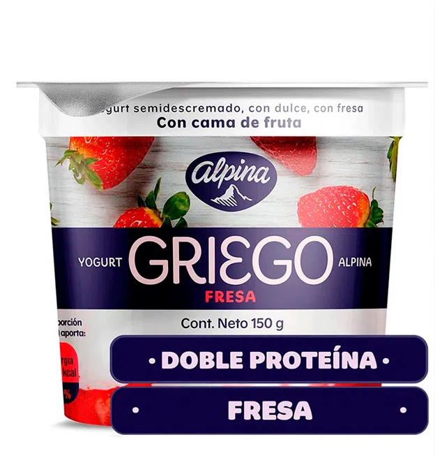 YOGURT GRIEGO ALPINA X 150 ML FRESA