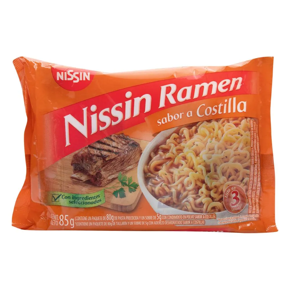 SOPA NISSIN RAMEN X 85 GR COSTILLA