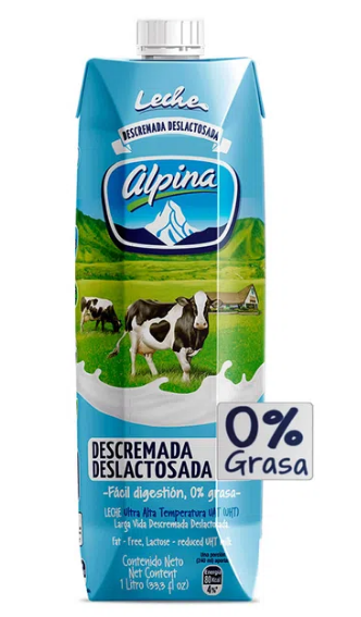 LECHE ALPINA CJ DESCREMADA X 1000 ML
