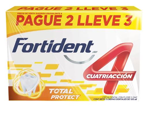 CREMA DENTAL FORTIDENT X 100 ML/128G TOTAL PROTECT