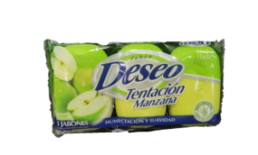 JABON BARRA DESEO 3X110 GR MANZANA VERDE
