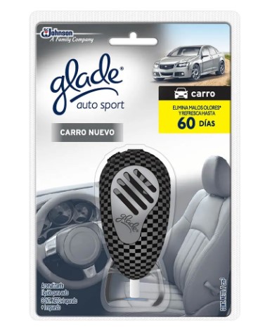 AMBIENTADOR GLADE AUTO SPORT APTO X 7 CM CARRO NUEVO