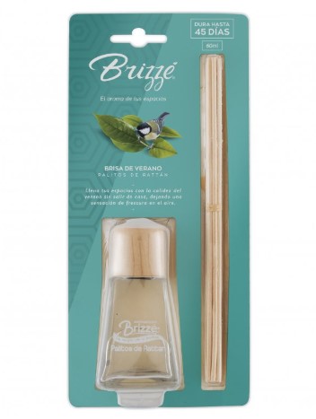 AMBIENTADOR BRIZZE PALITO RATTAN X 60 ML  PASIO TROP/BRISA VERANO