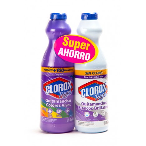 DESMANCH CLOROX ROP COLOR + ROP BLANC X 450 ML